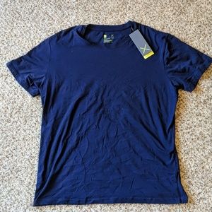 NWT Xersion Navy Blue Crew Neck Fitted Tee